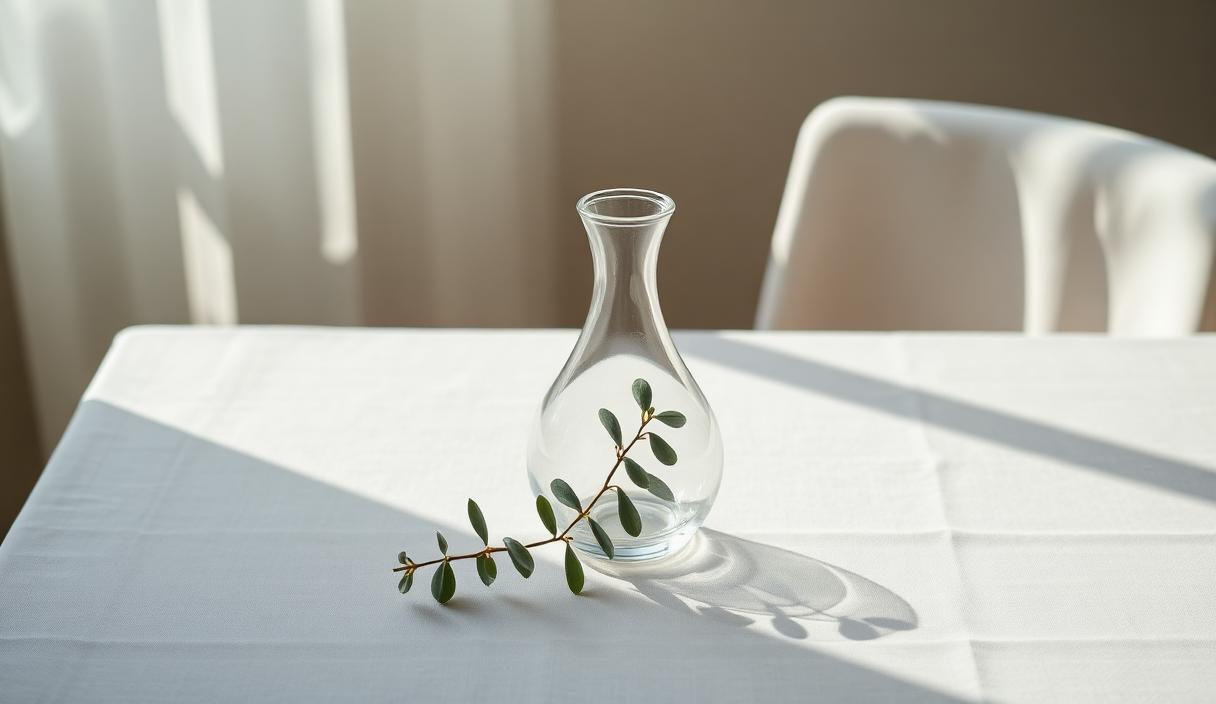 Still-life evoking Aquarius's air energy in soft window light
